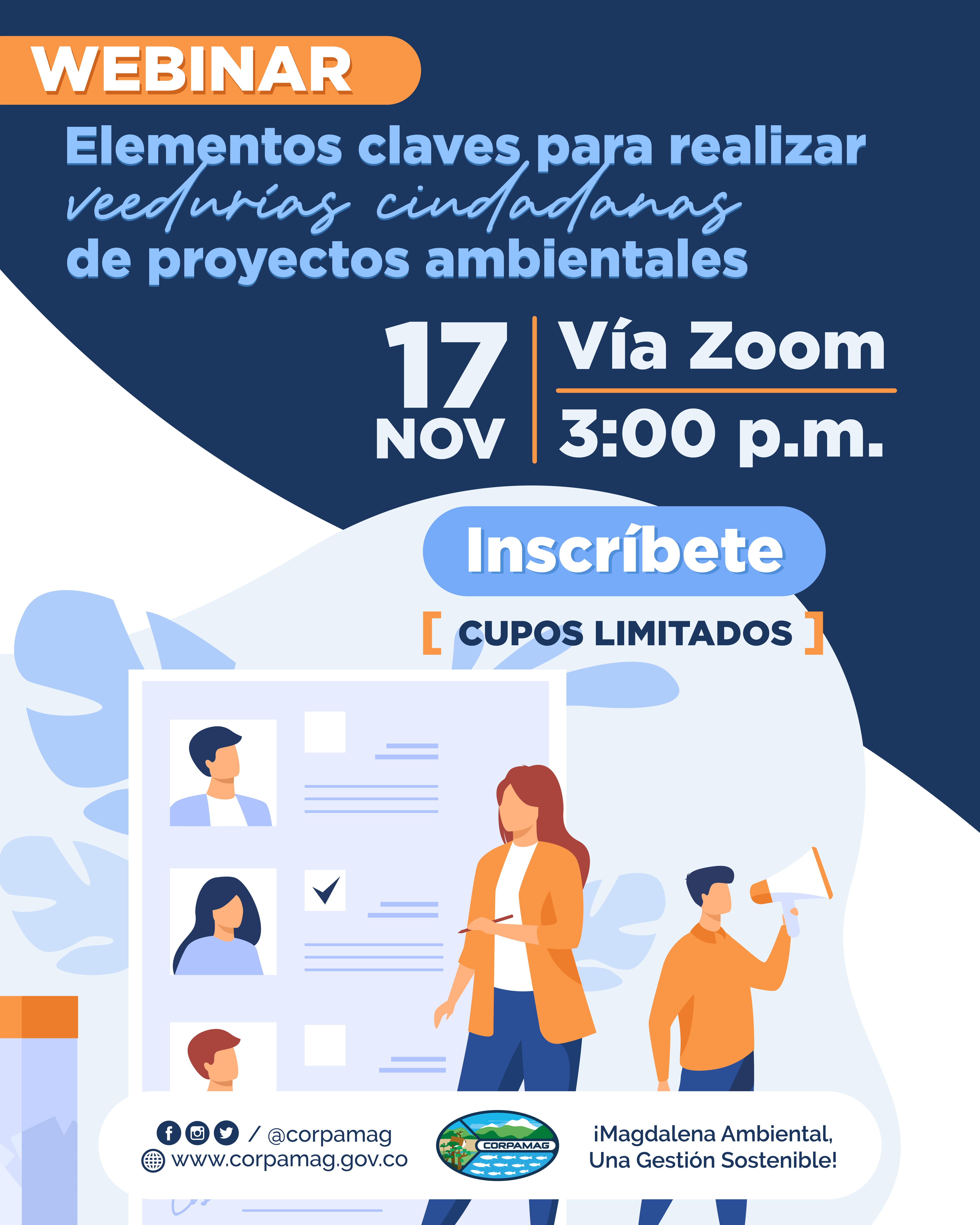 Accede a la información del Webinar Elementos Claves para veedurías de proyectos ambientales